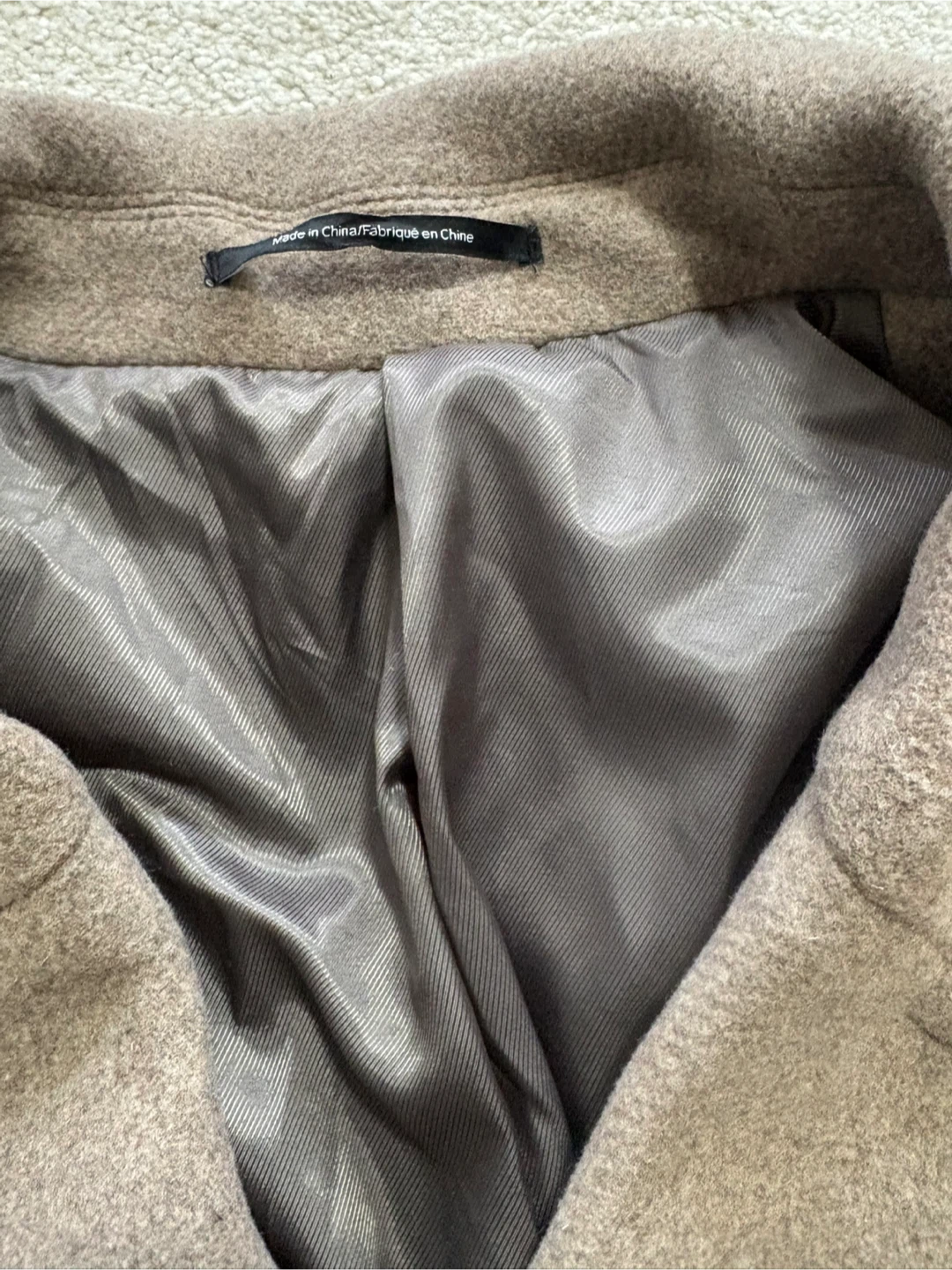 Men's Double-Breasted Wool Blend Coat - photo 2