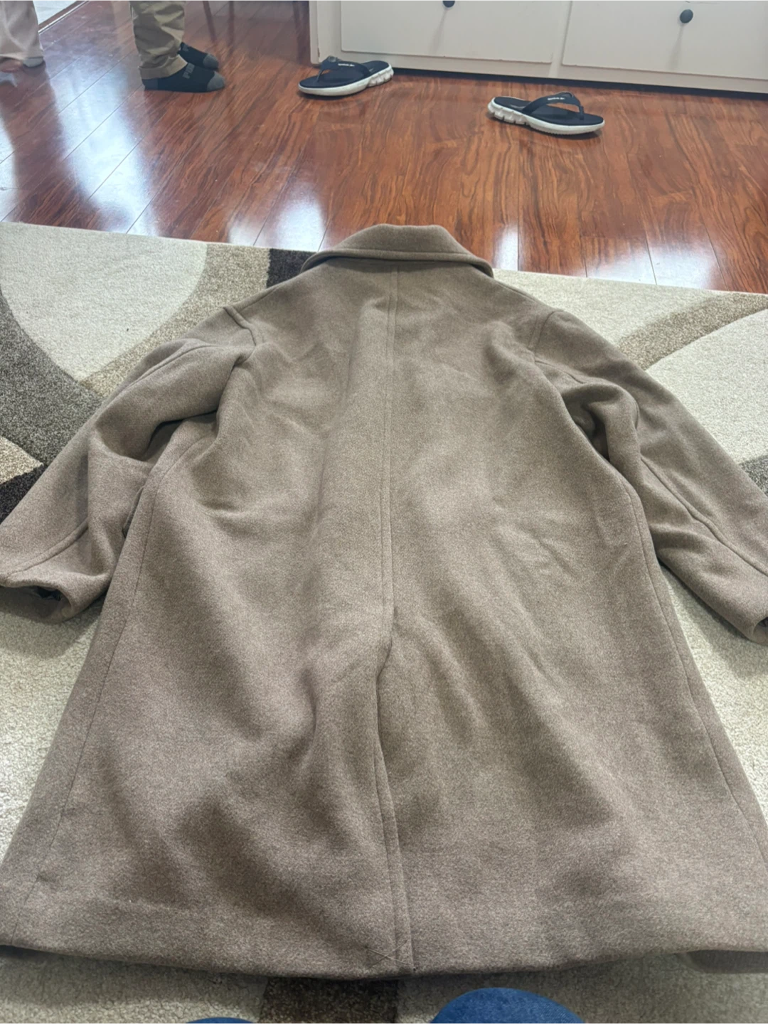 Men's Double-Breasted Wool Blend Coat