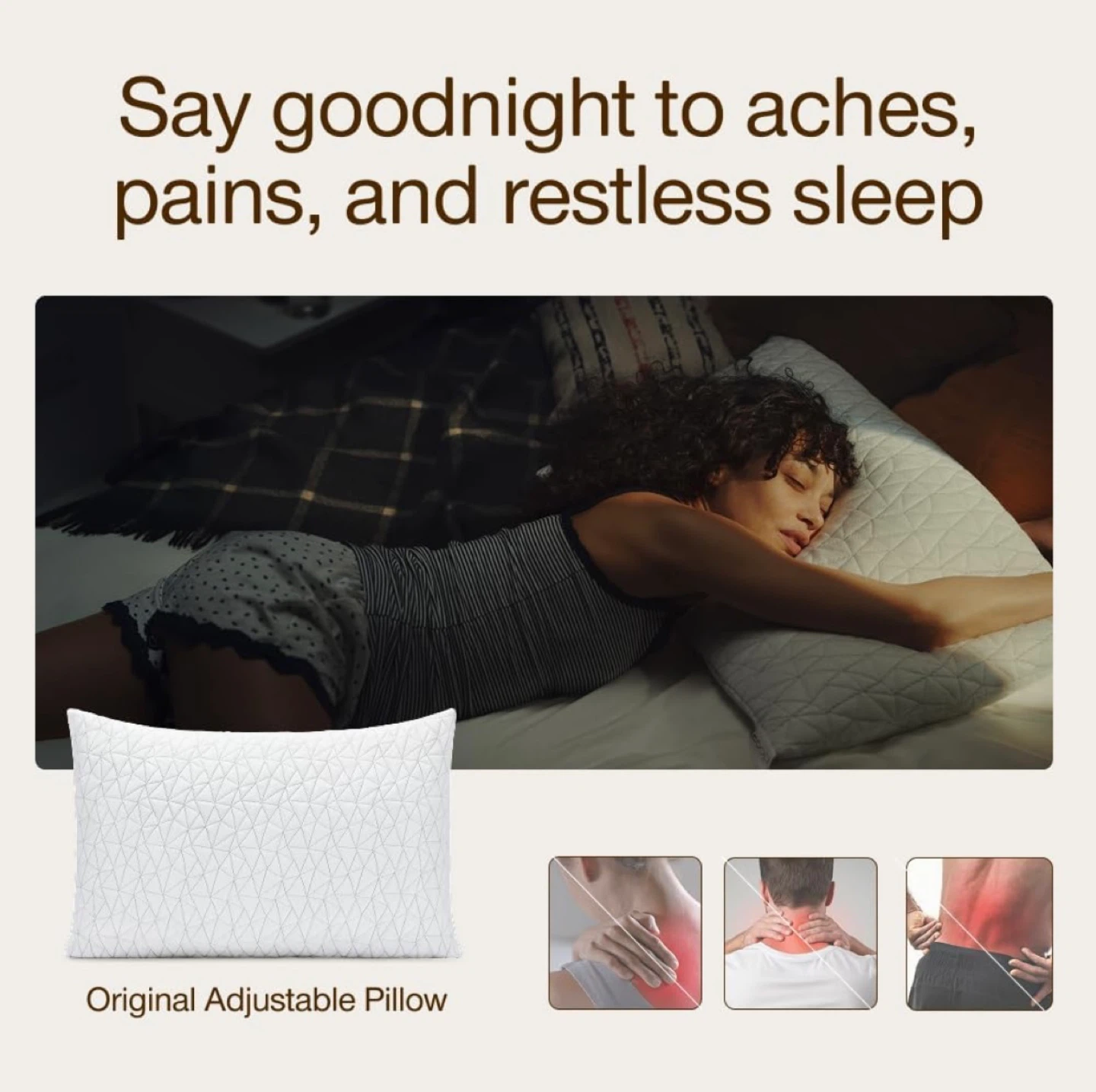 Coop Home Goods Original Adjustable Pillow, Queen Medium Firm - photo 3