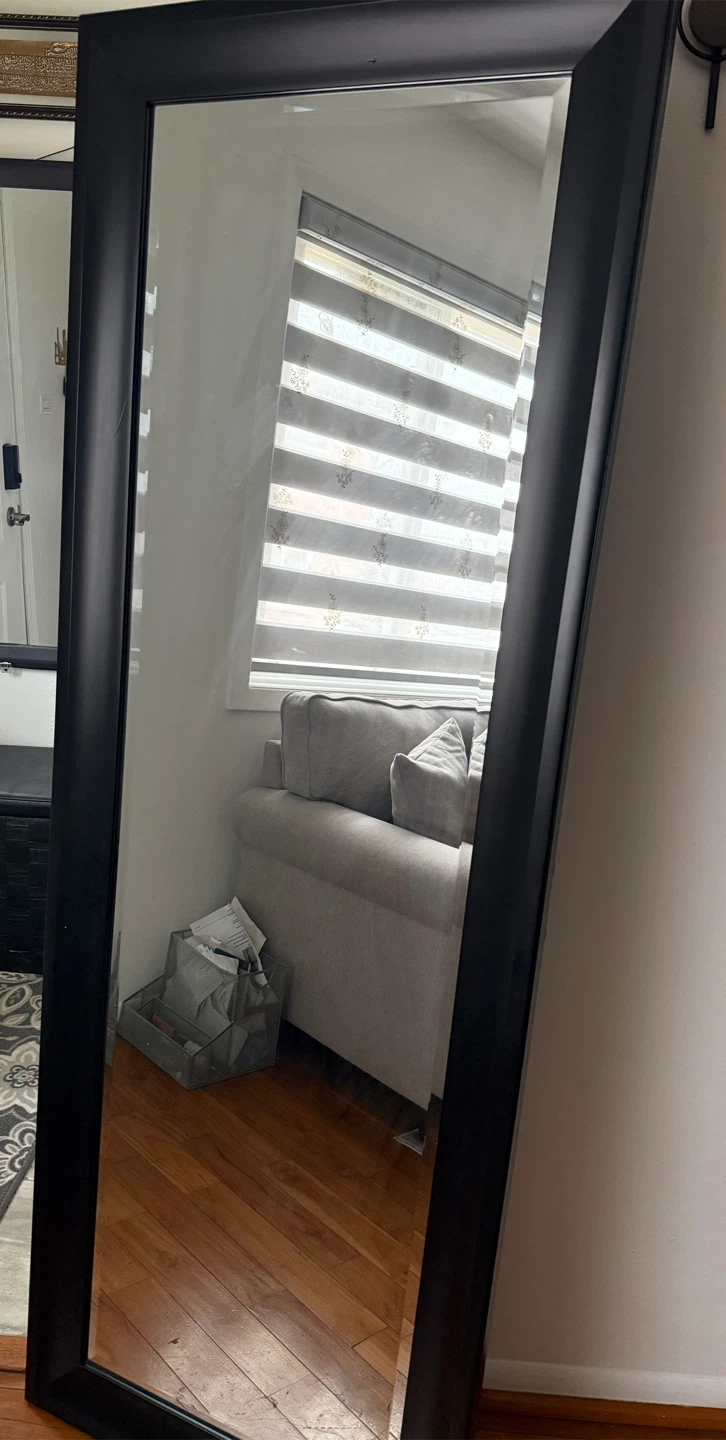 Large Black Framed Mirror - photo 2