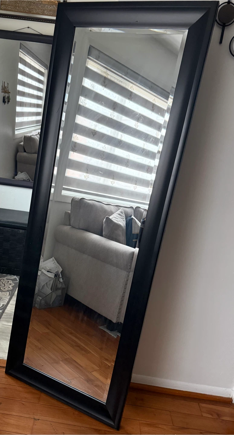 Large Black Framed Mirror