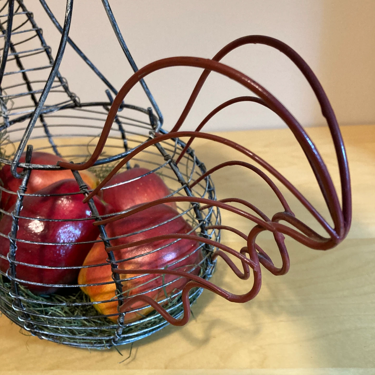 Wire Rooster Egg Basket - photo 3