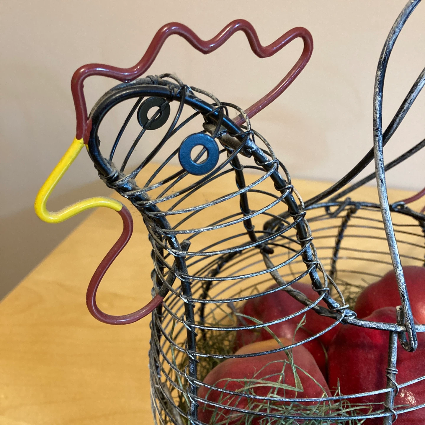 Wire Rooster Egg Basket - photo 2