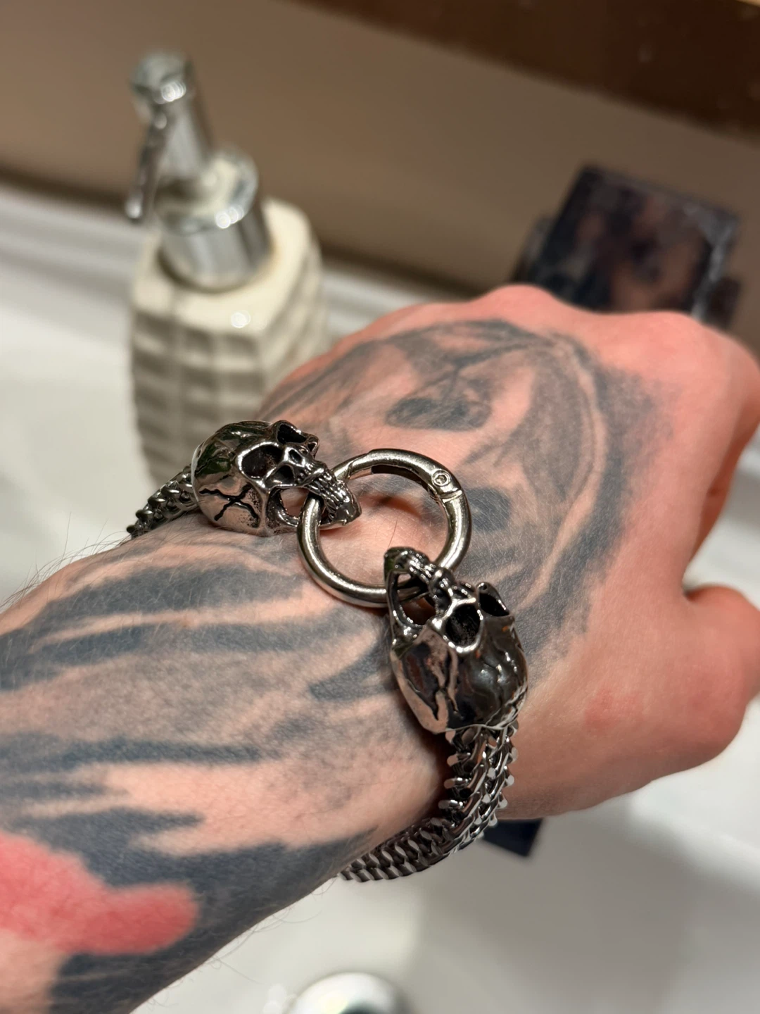 Stainless Steel Skull Bracelet