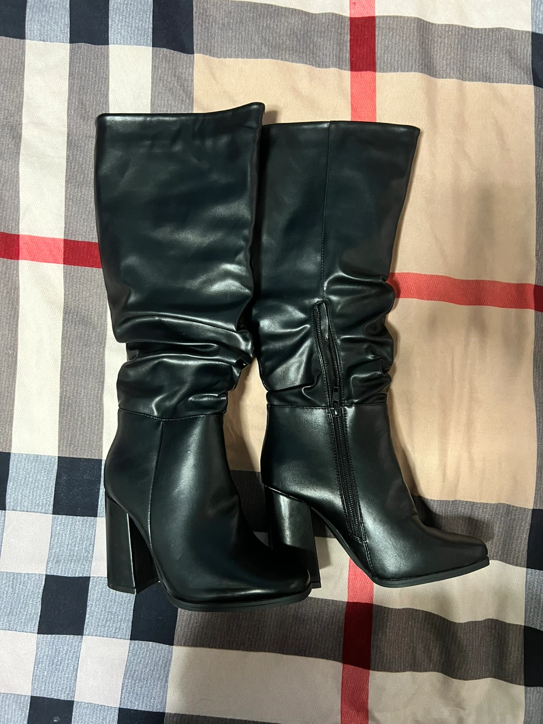 Knee High Block Slouch Boots(wide calf)- Size 5.5 - photo 2