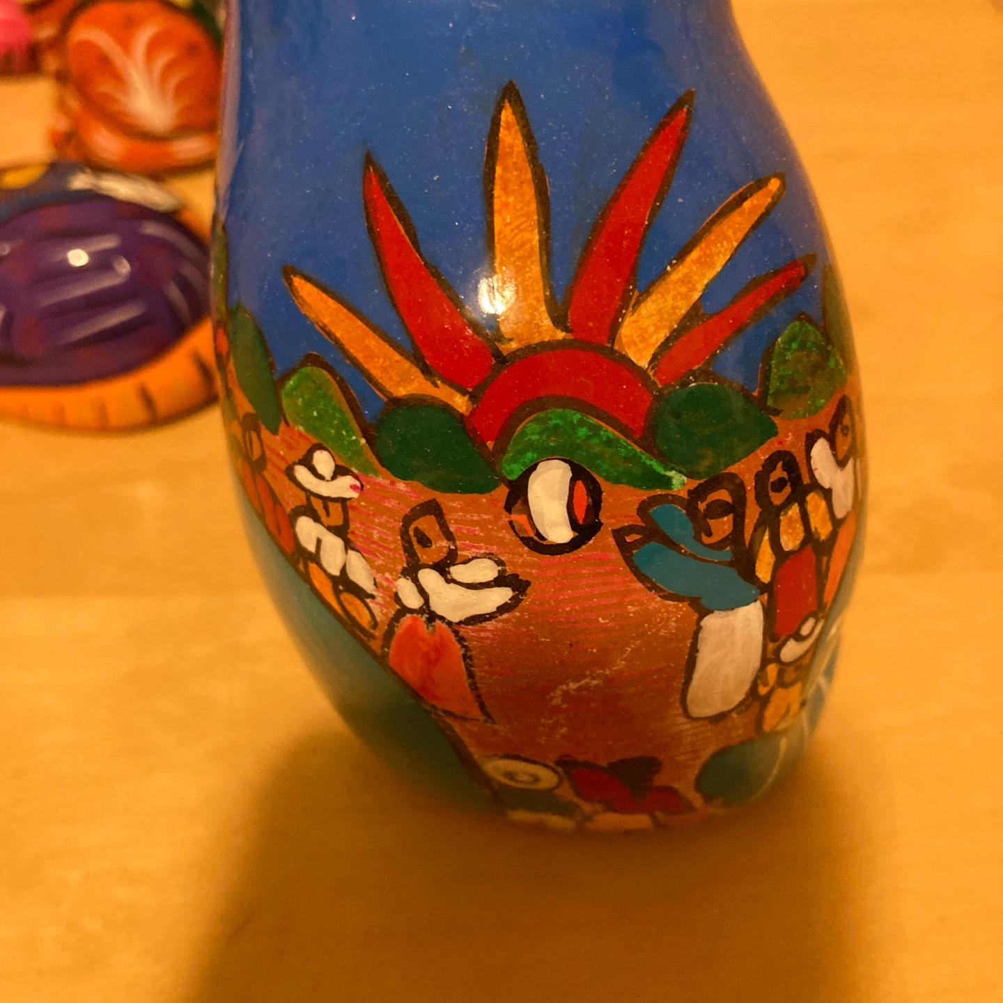 Collection of 6 Talavera Hand-Painted Ceramic Cat Figurines - photo 5