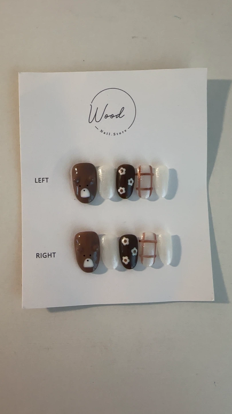 Cute Bear Press-on Nails XS