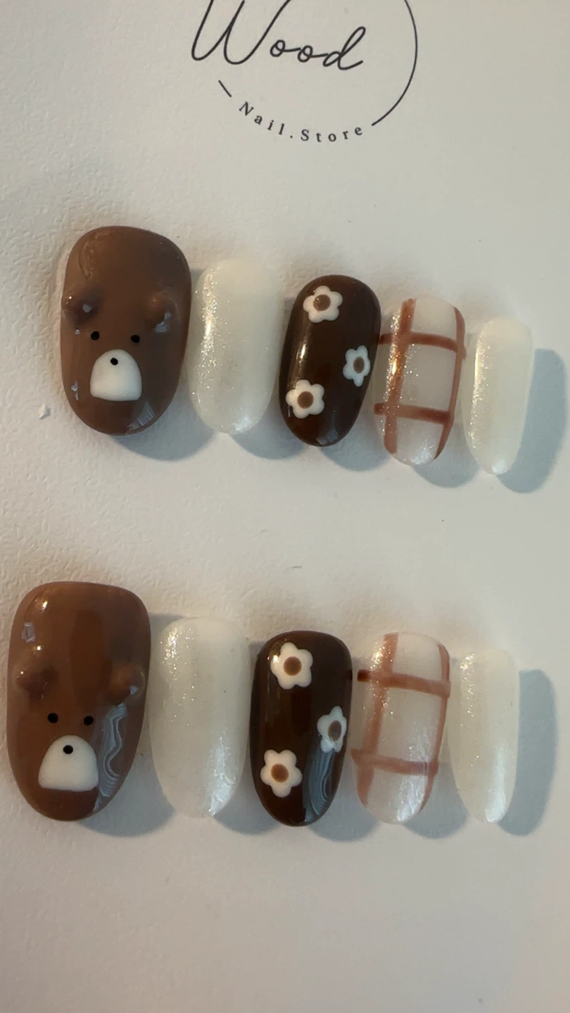 Cute Bear Press-on Nails XS - photo 2