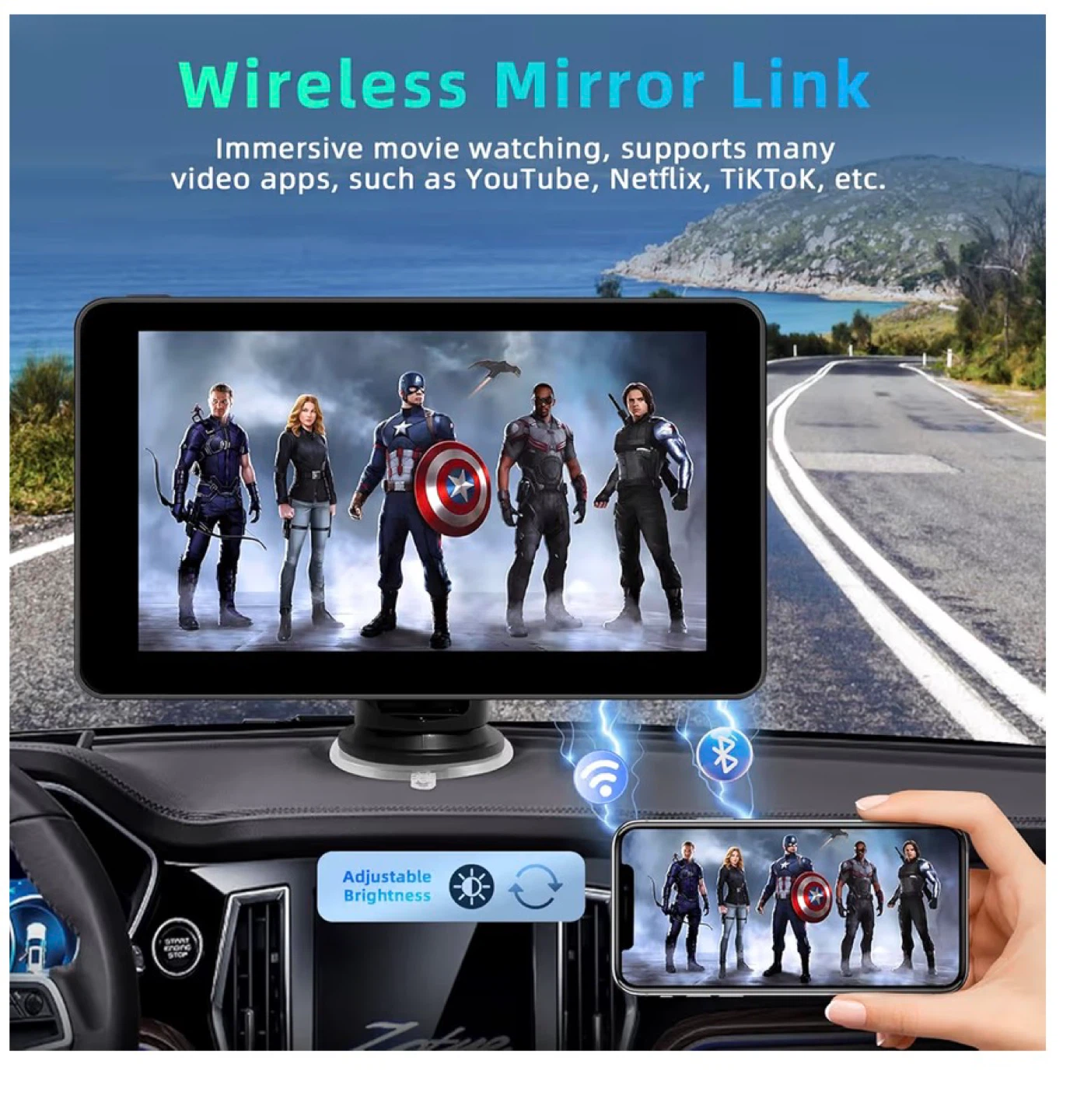 7 Inch Apple CarPlay & Android Auto Touchscreen Car Display 7AS - photo 5