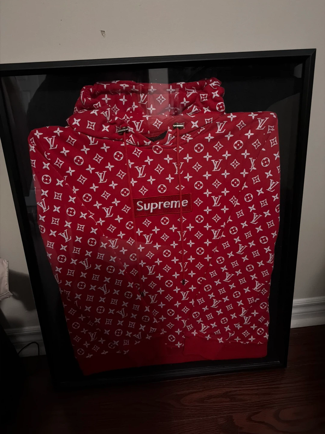 Louis Vuitton x Supreme Red Box Logo Hoodie (Medium) - photo 2