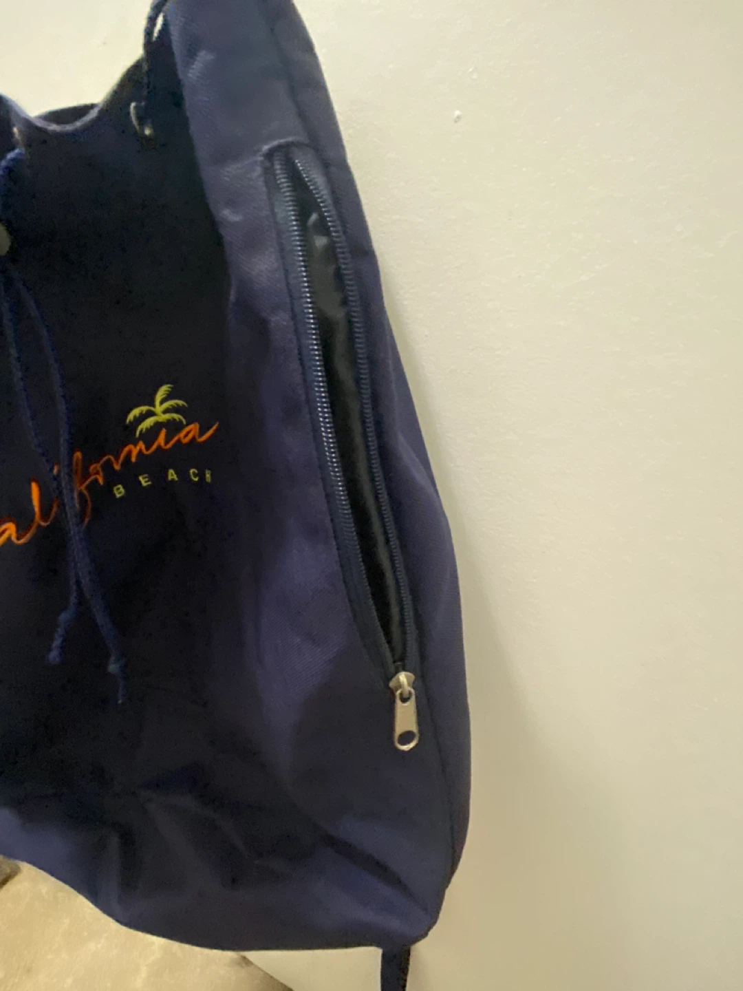 Navy California Beach Drawstring Backpack - photo 2