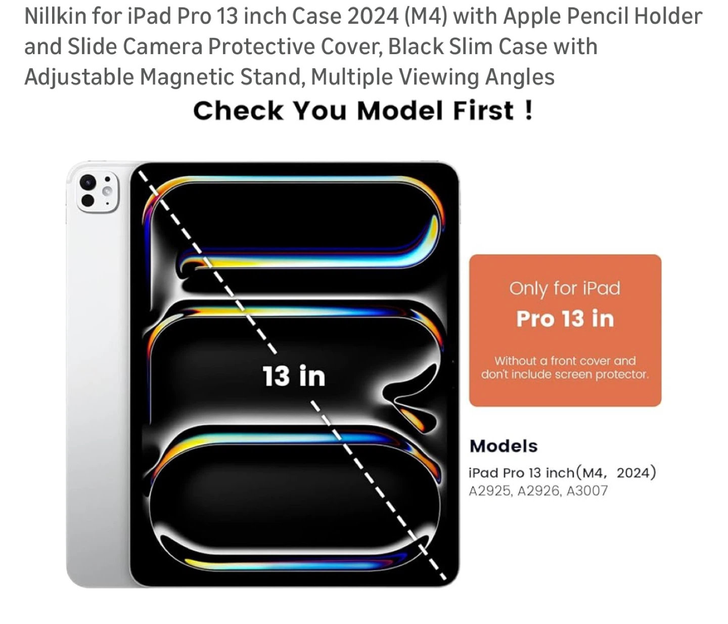 Nillkin iPad Pro 13 inch Case (2024 M4) with Pencil Holder - photo 4