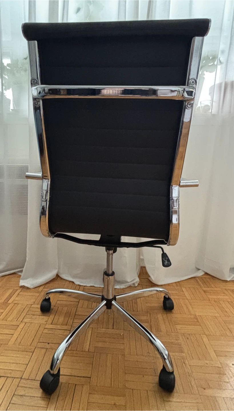 Black Executive Office Chair with Chrome Accents - photo 4