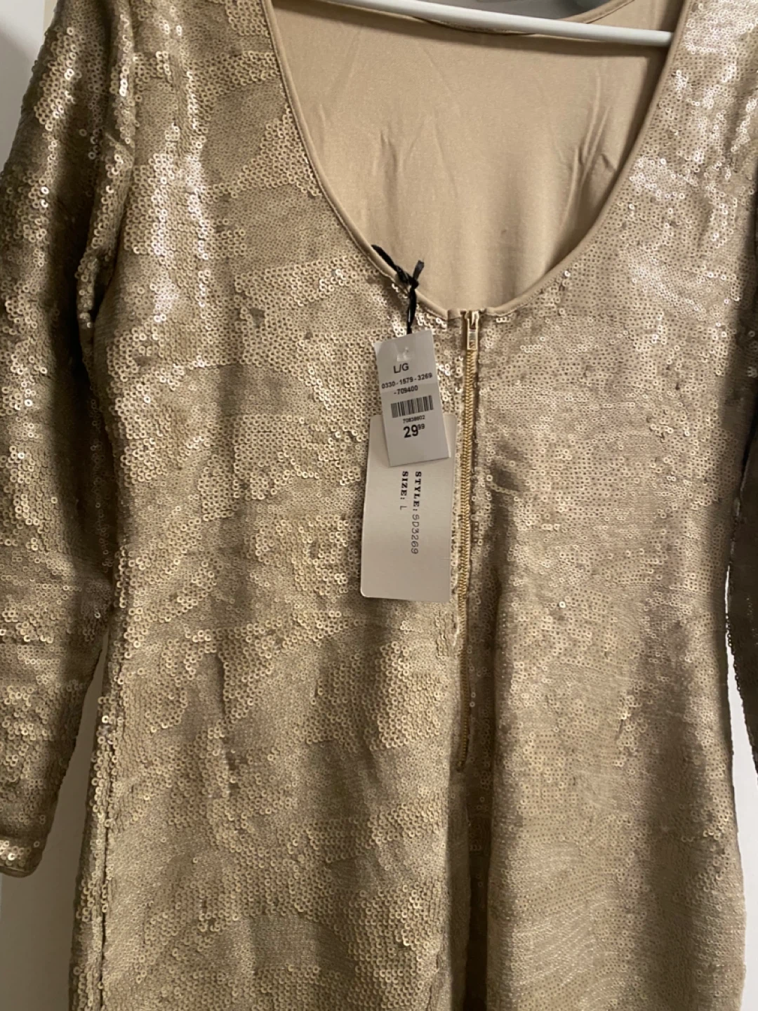Gold Sequin Dress - Size medium - photo 3