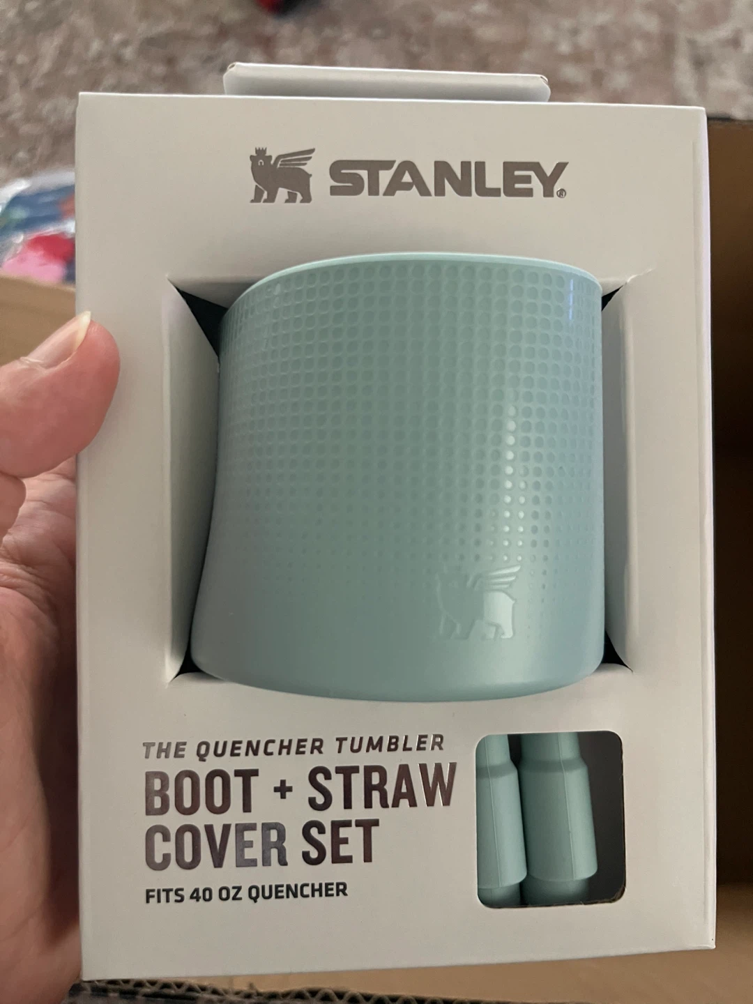 Stanley Quencher Tumbler Boot + Straw Cover Set - Seafoam