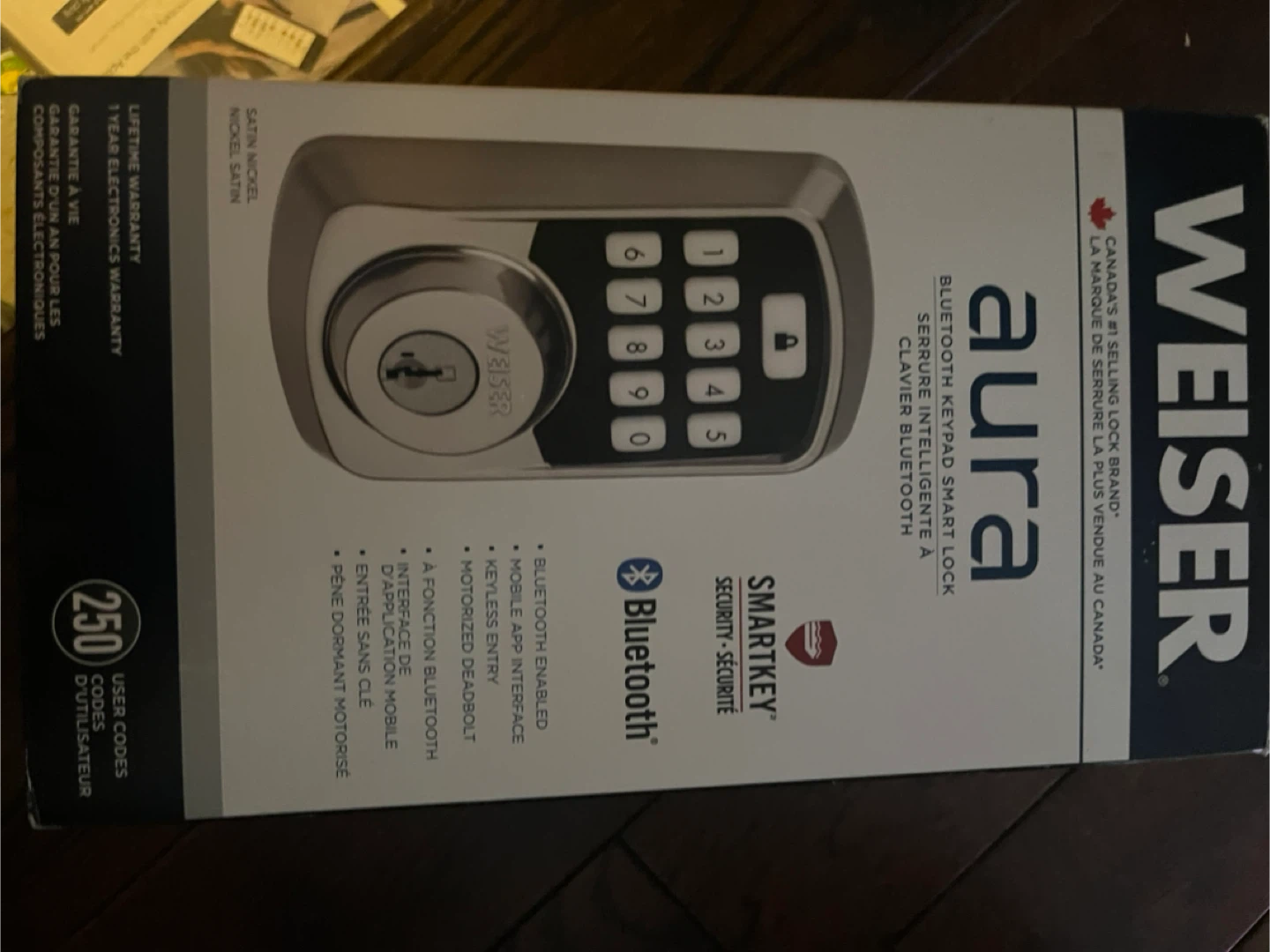 Weiser Aura Satin Nickel Bluetooth Smart Lock - photo 2