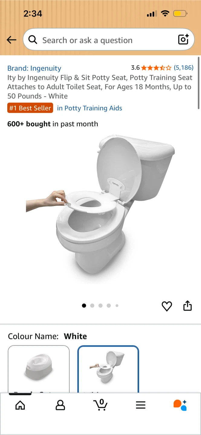 Ingenuity Flip & Sit Potty Training Seat - White