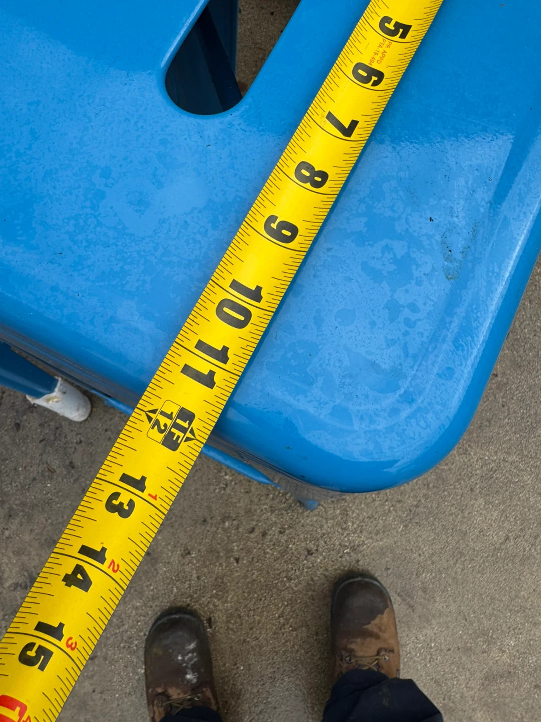Set of 2 Blue Metal Counter Stools - photo 3