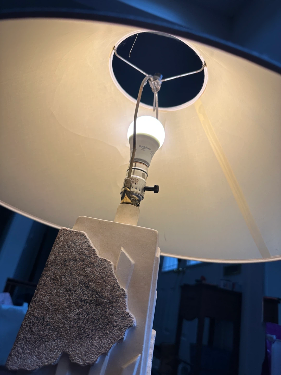Unique Table Lamp with Textured Base - photo 2