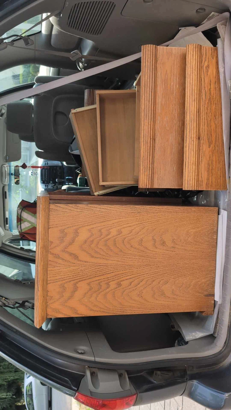 Oak Dresser Desk with Drawers - photo 2