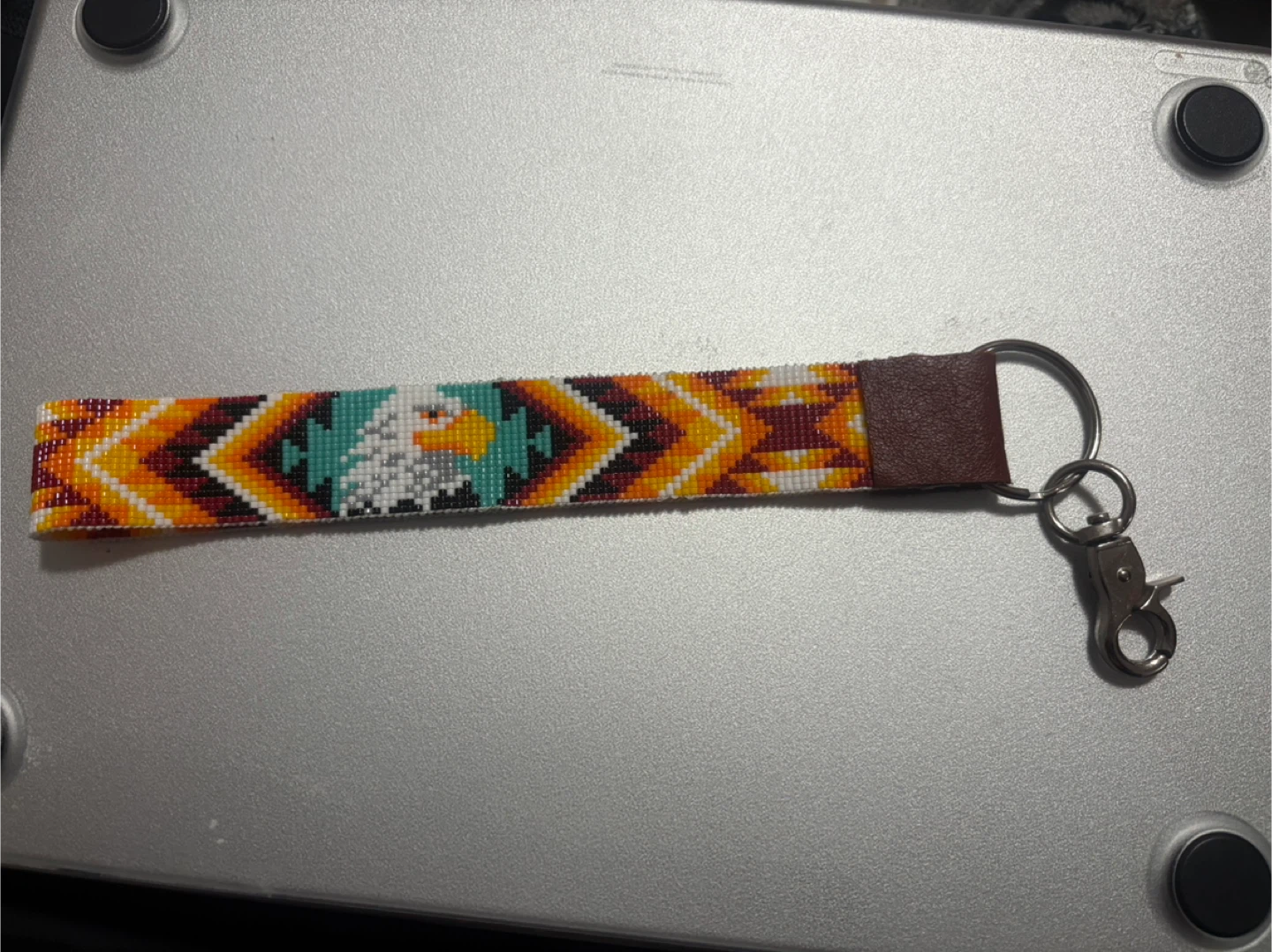 Beaded Eagle Keychain / Wristlet - photo 2