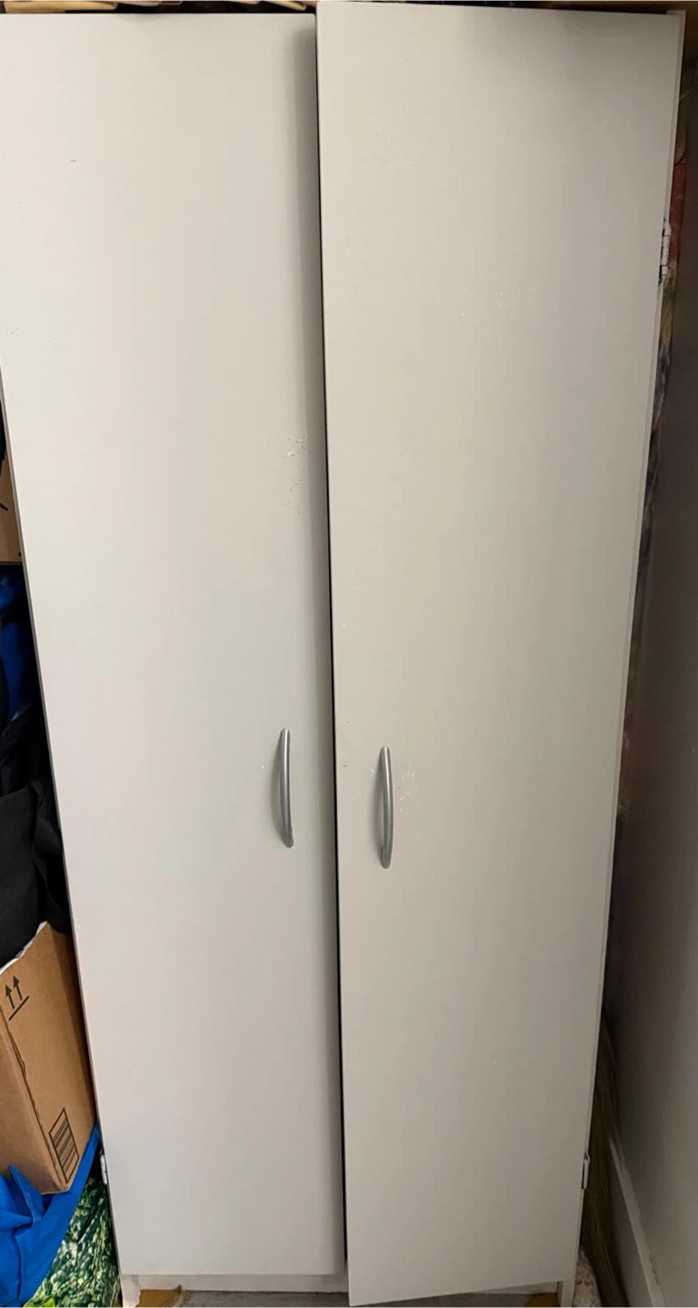 White Two-Door Storage Cabinet