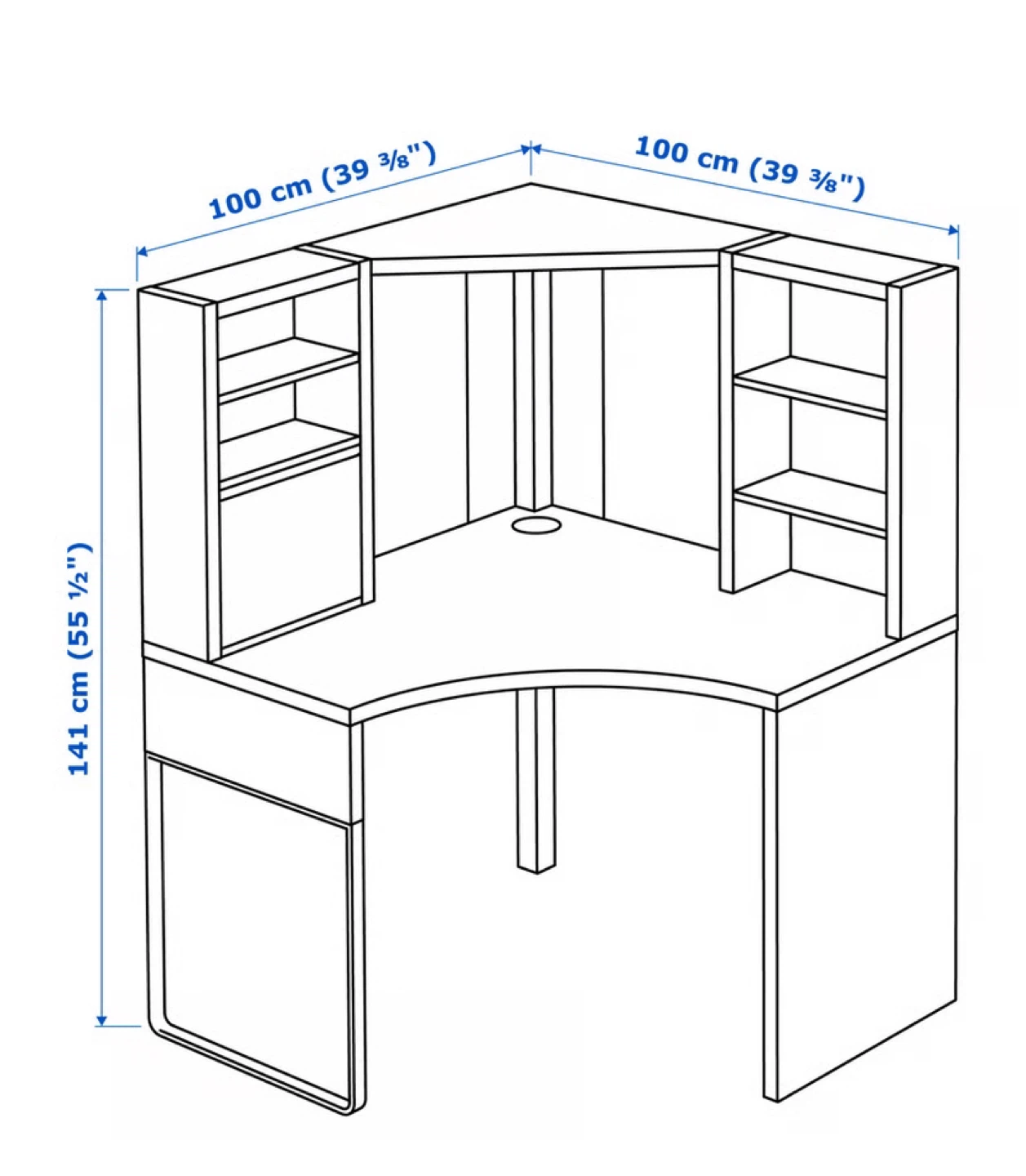 IKEA MICKE Corner Desk Workstation + Chair (CAN DELIVER) - photo 3