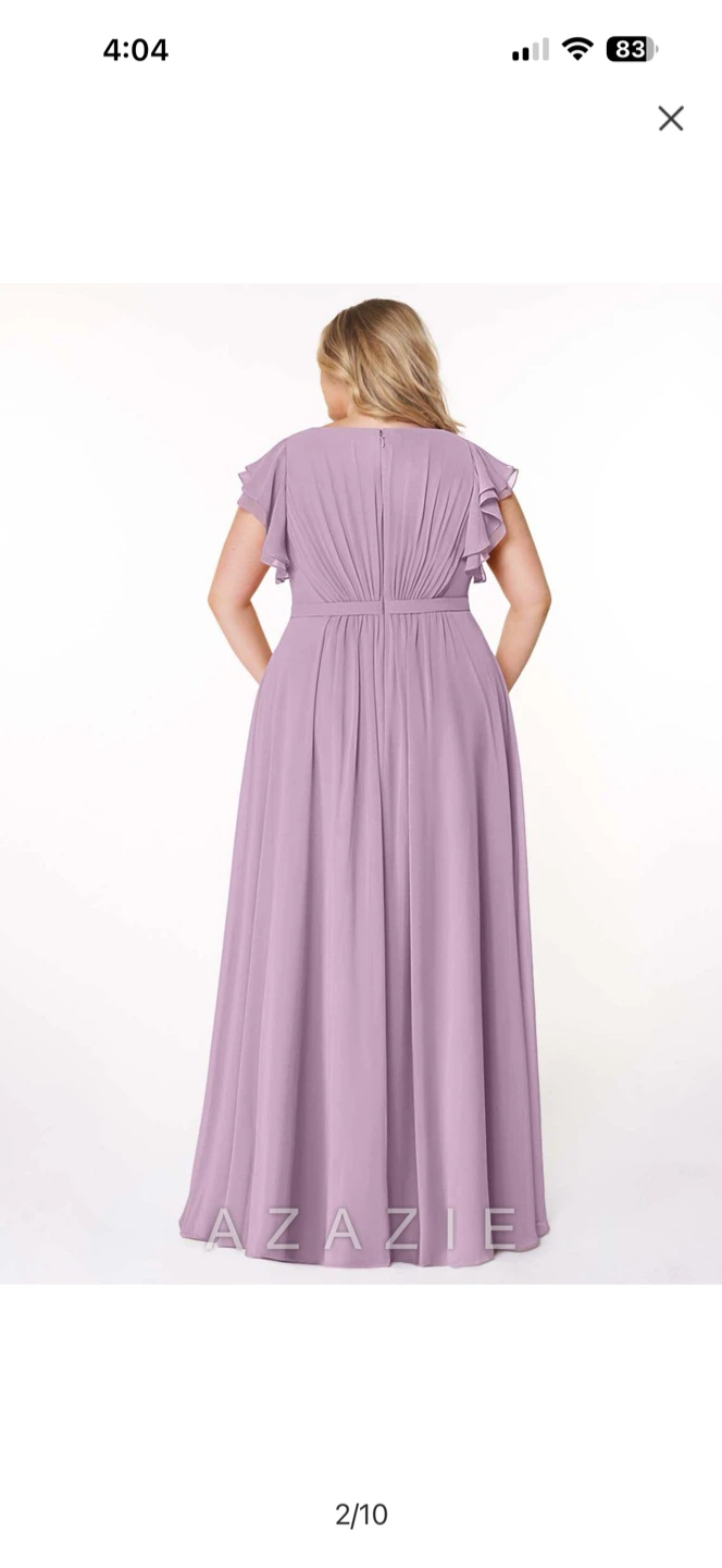 Azazie Lilac Chiffon Maxi Dress - photo 3