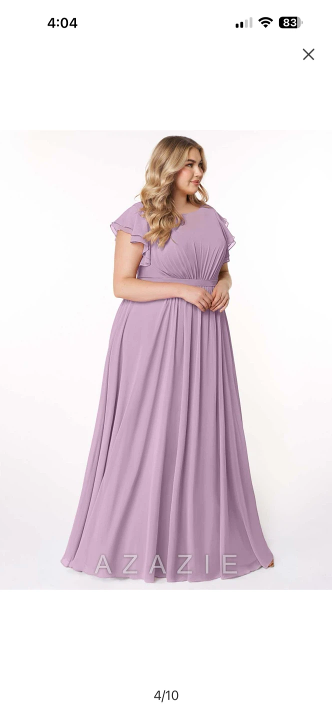 Azazie Lilac Chiffon Maxi Dress
