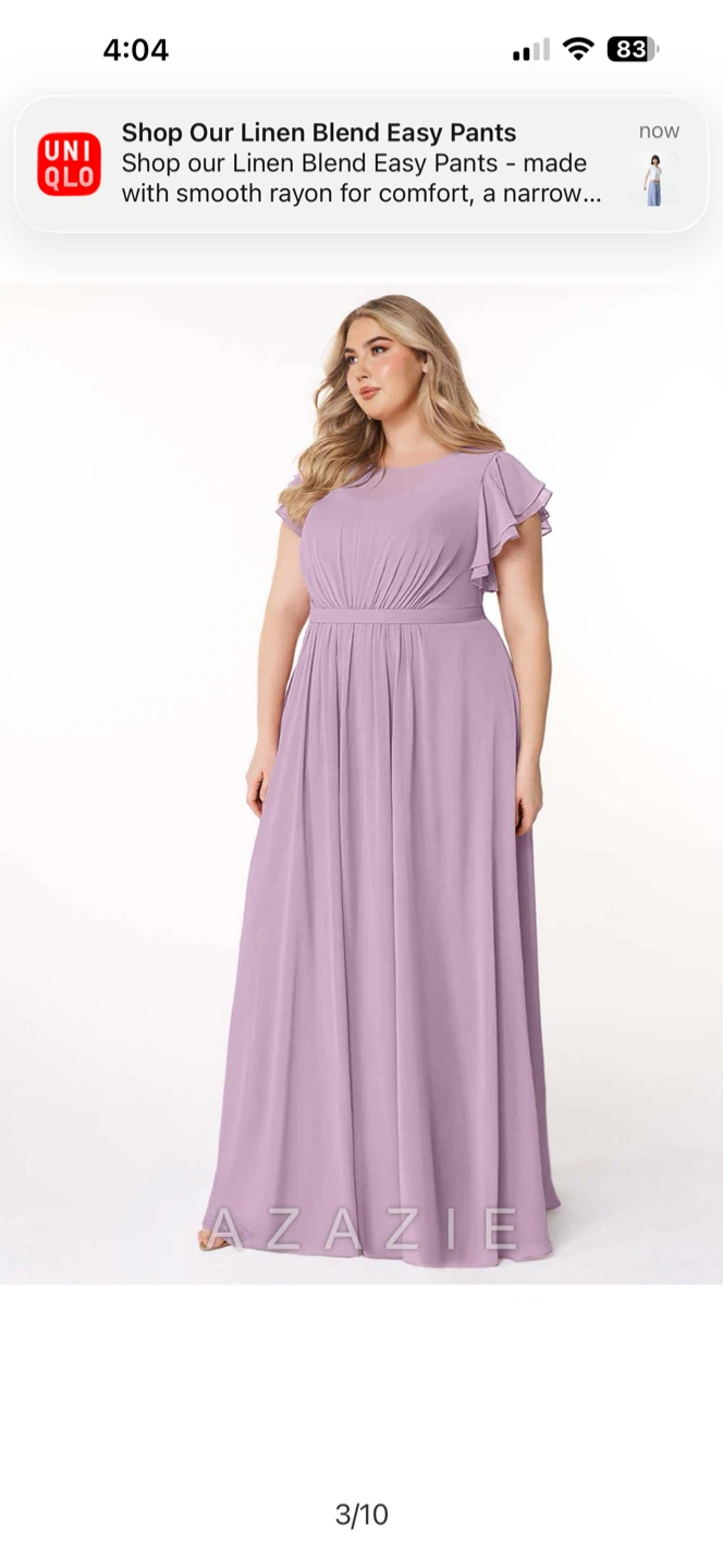Azazie Lilac Chiffon Maxi Dress - photo 2