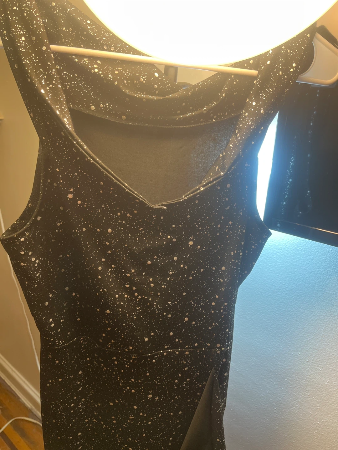 Women's Black Sparkle Maxi Dress - photo 3