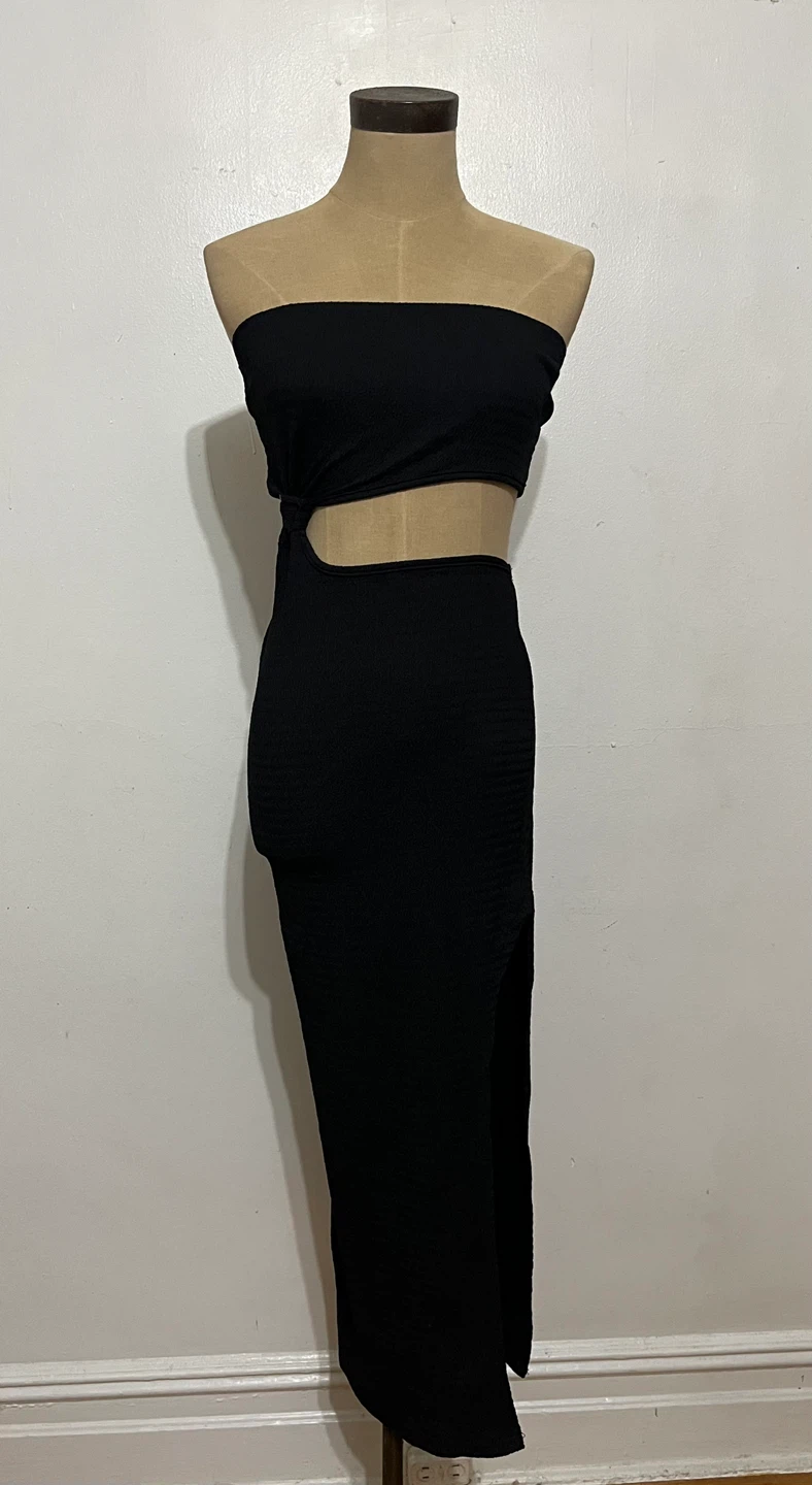 SHN Black Cut-Out Tube Dress - Size XS