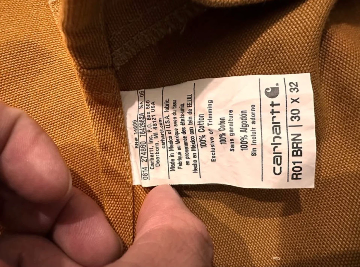 Carhartt R01 BRN Bib Overalls - photo 4