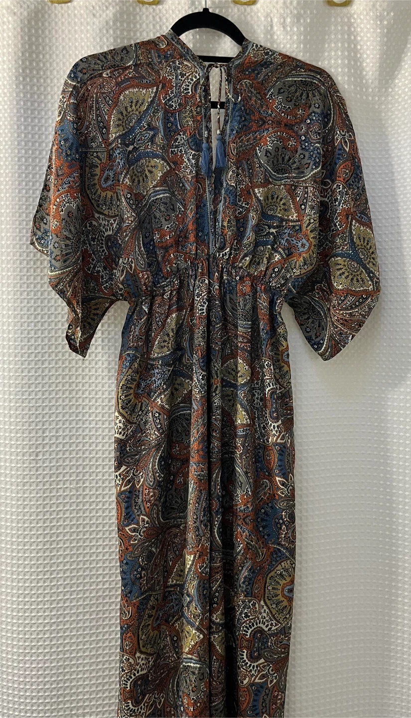 Boho Paisley Maxi Dress with Tassels - photo 5