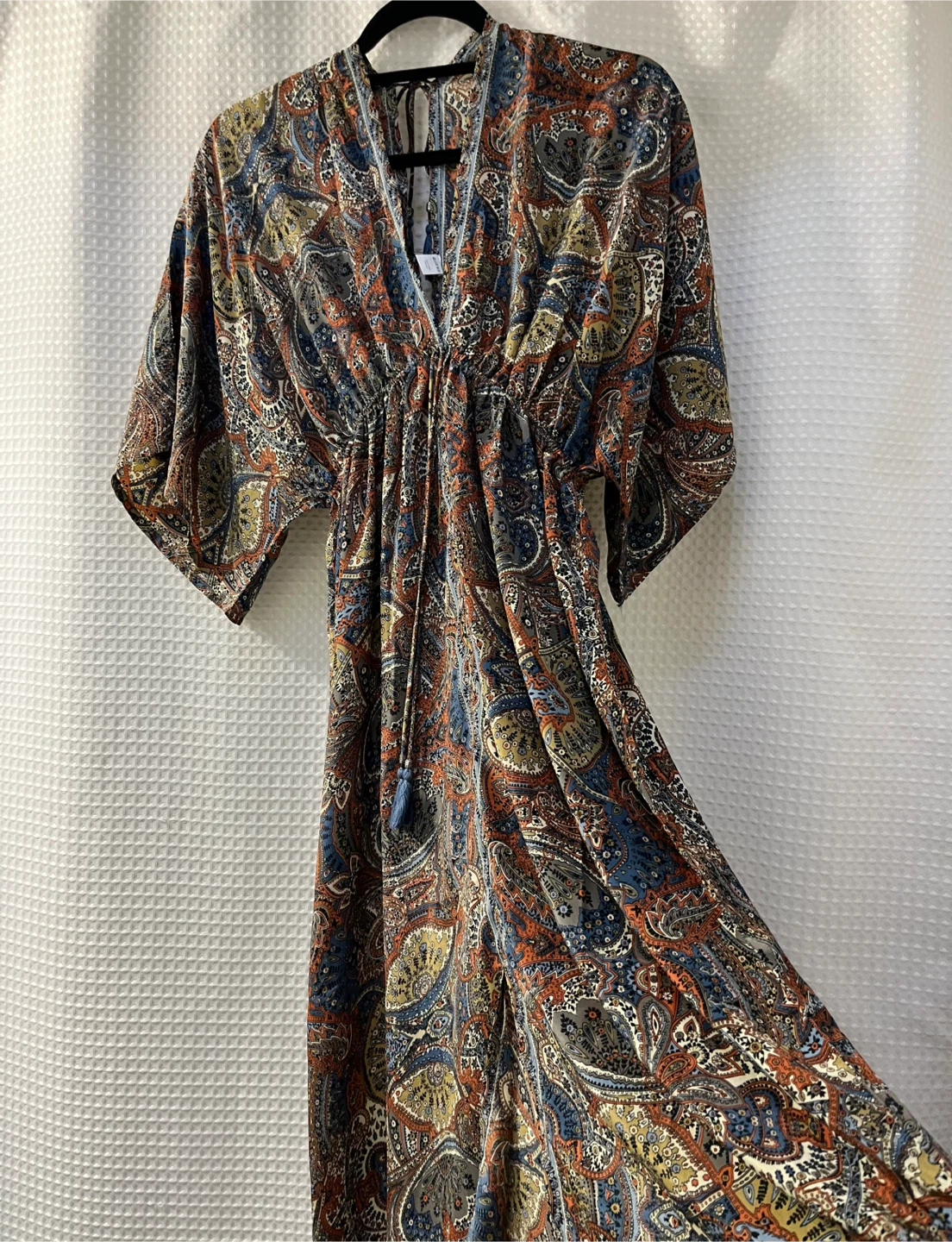 Boho Paisley Maxi Dress with Tassels - photo 3