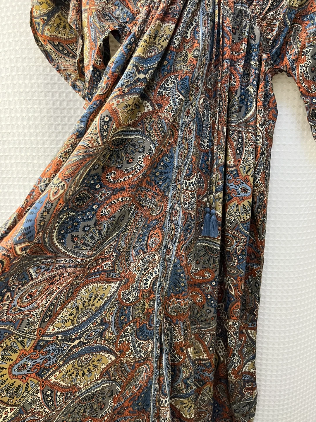 Boho Paisley Maxi Dress with Tassels - photo 2