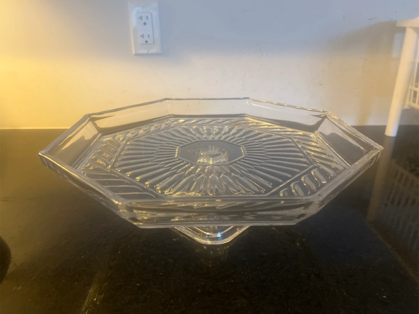 Glass Octagonal Cake Stand