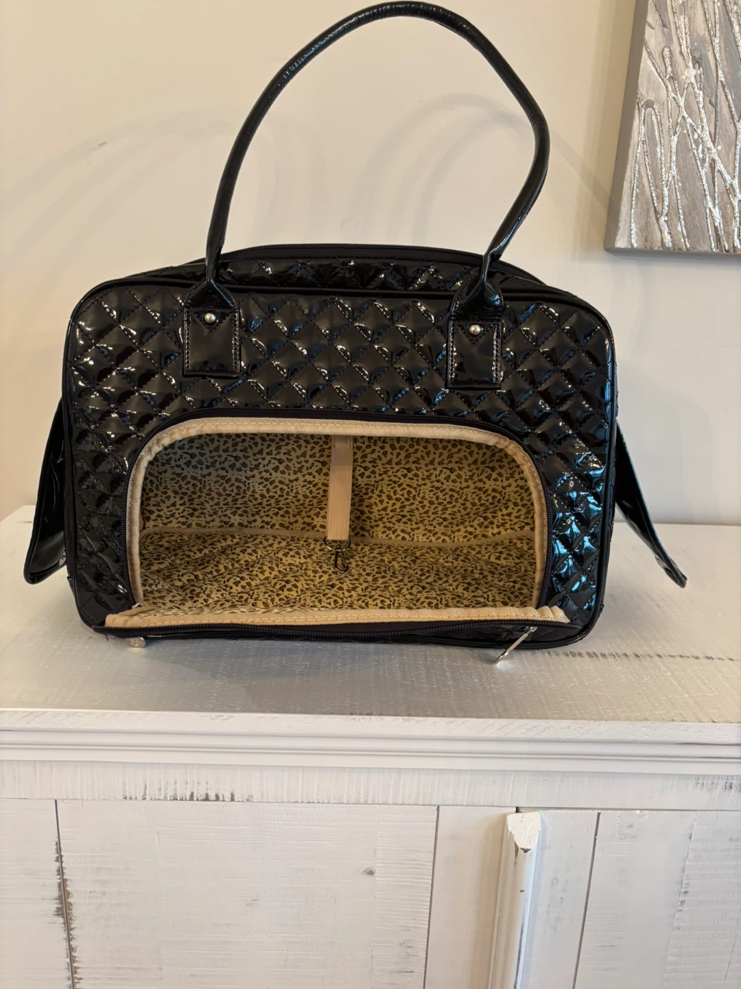 Black dog carrier for small dog - photo 2