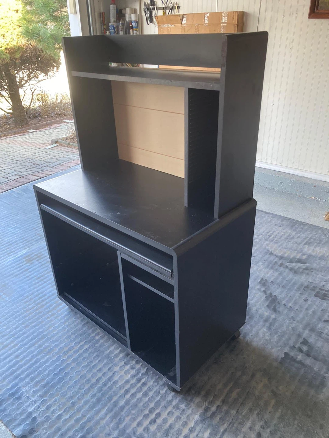 Black Utility Desk with Hutch - photo 3