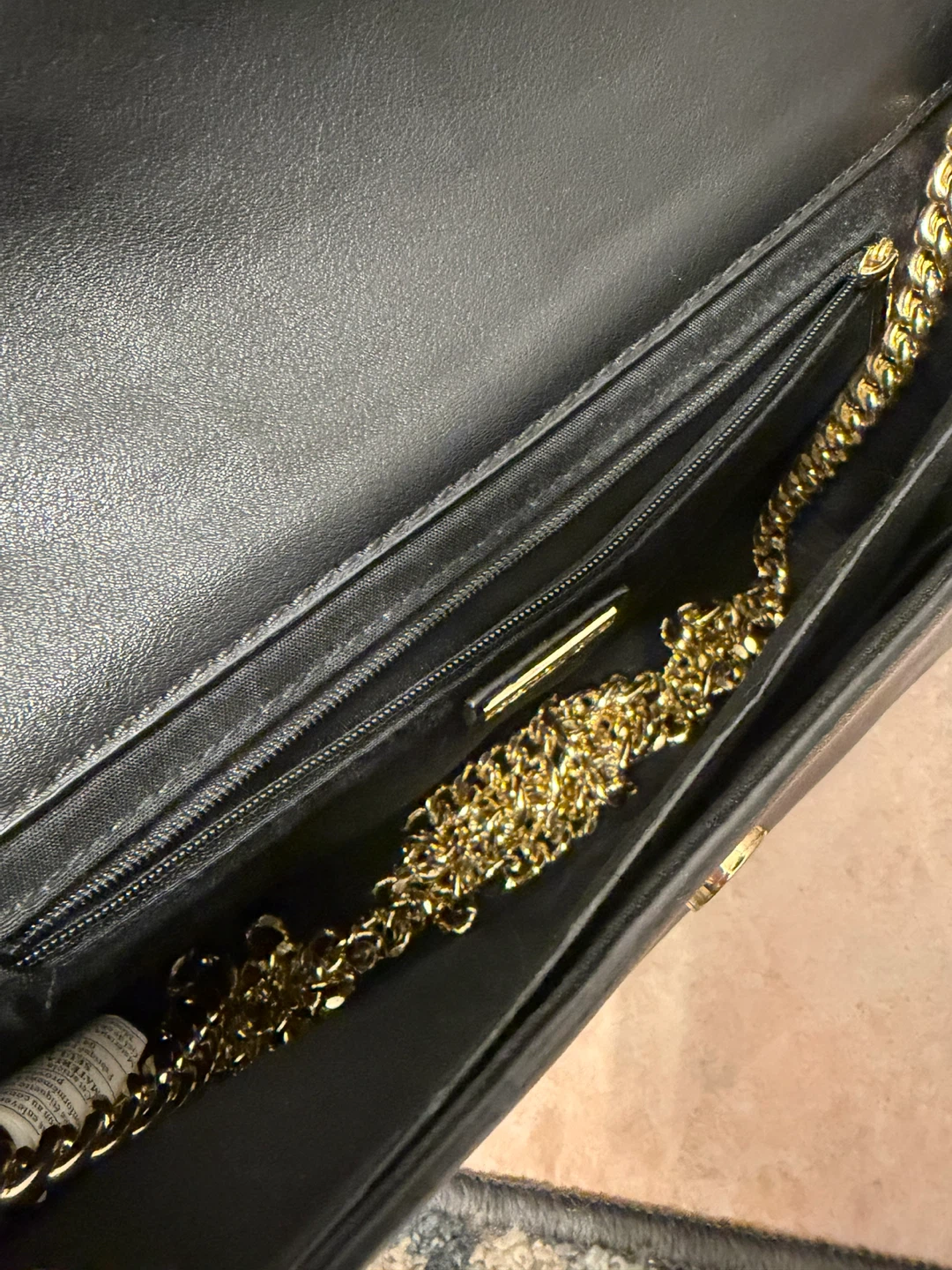 ALDO Black Clutch with Gold Chain - photo 3