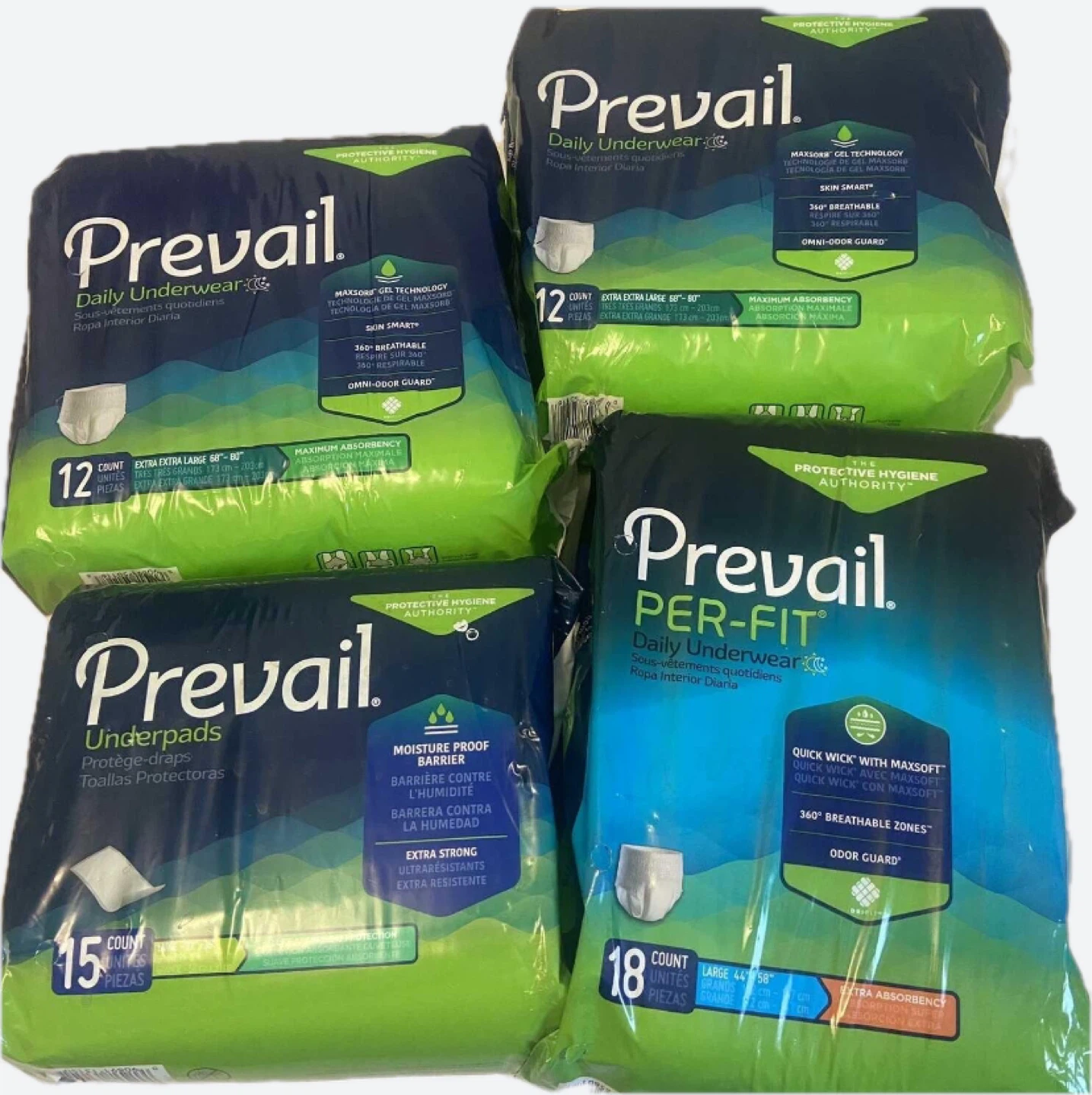 3 Pkg’s Prevail Daily Underwear, 1 Pkg Underpad