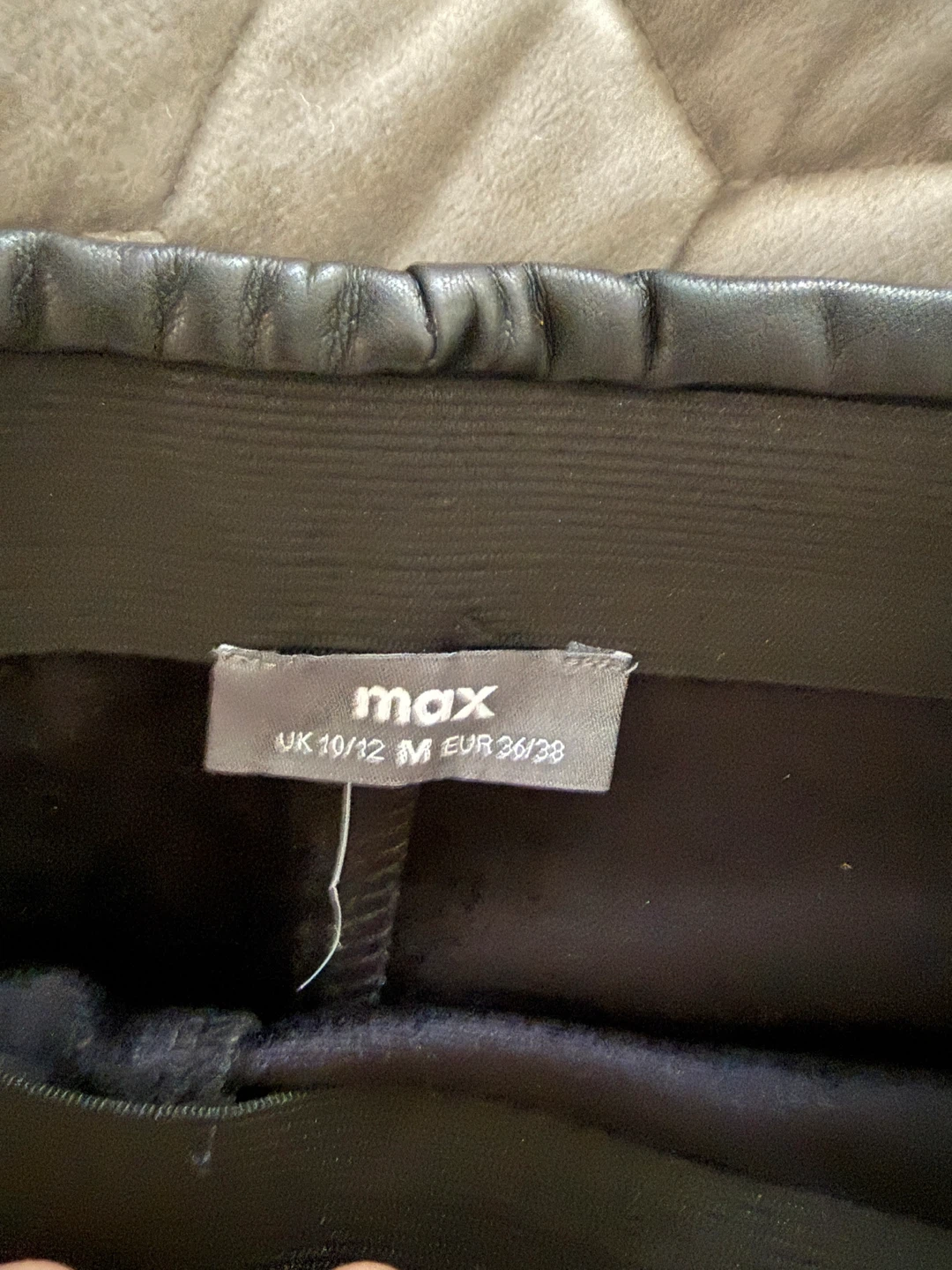 Max Faux Leather Pants Size M Black - photo 2