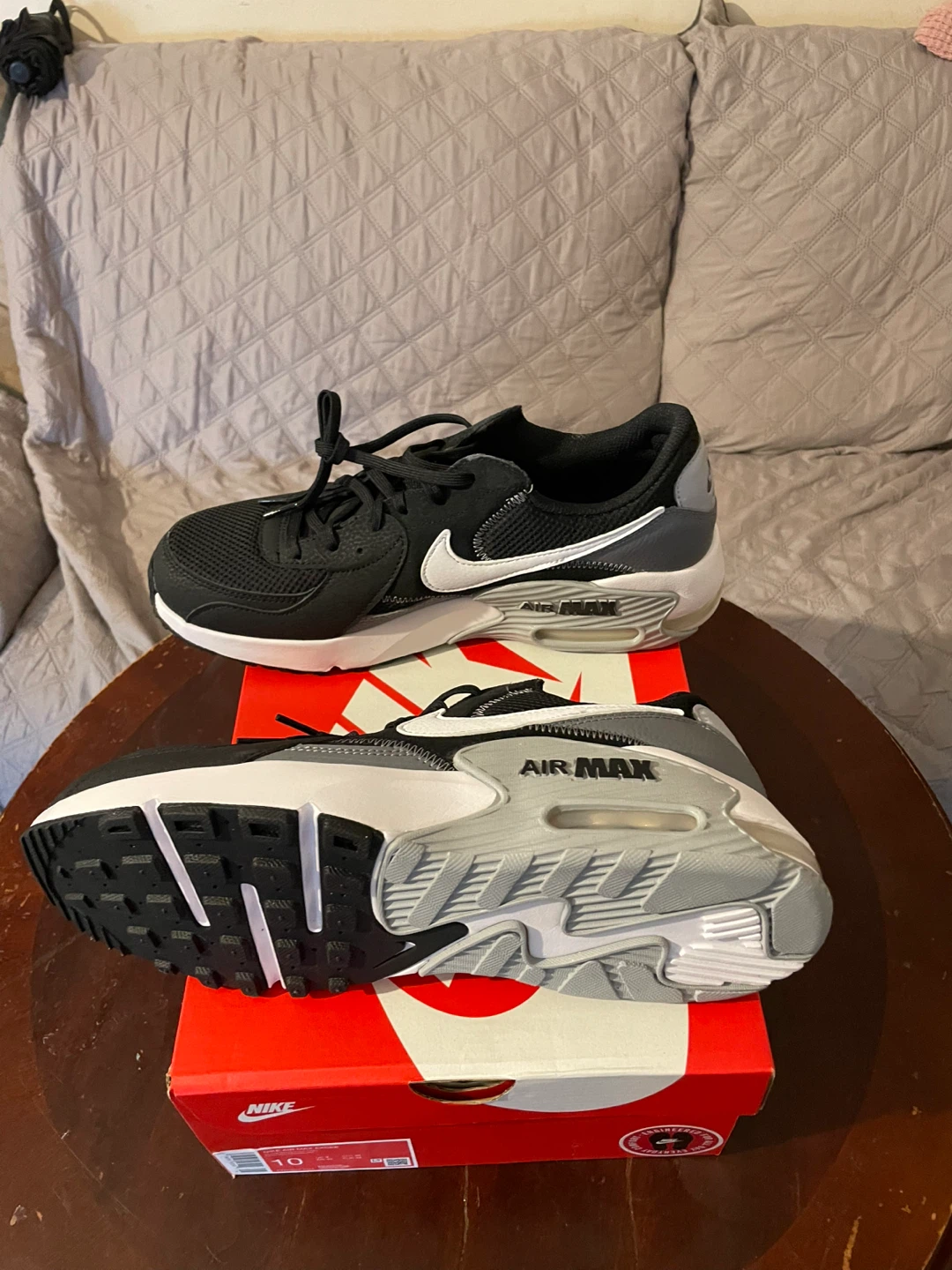 Nike Air Max Excee Men's Shoes Black/White Size 10 - photo 4