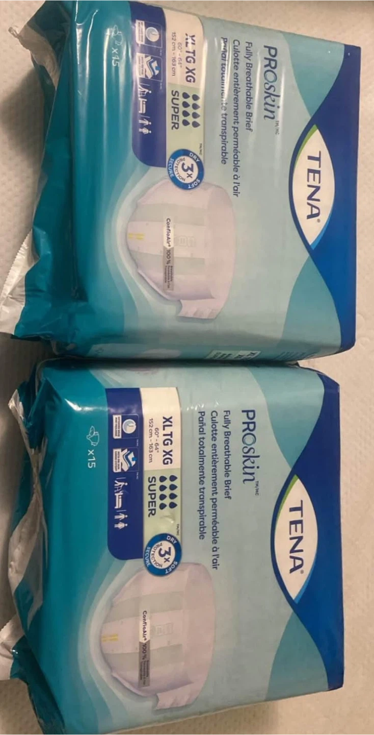 TENA ProSkin Overnight Briefs XL TG XG (15 count)