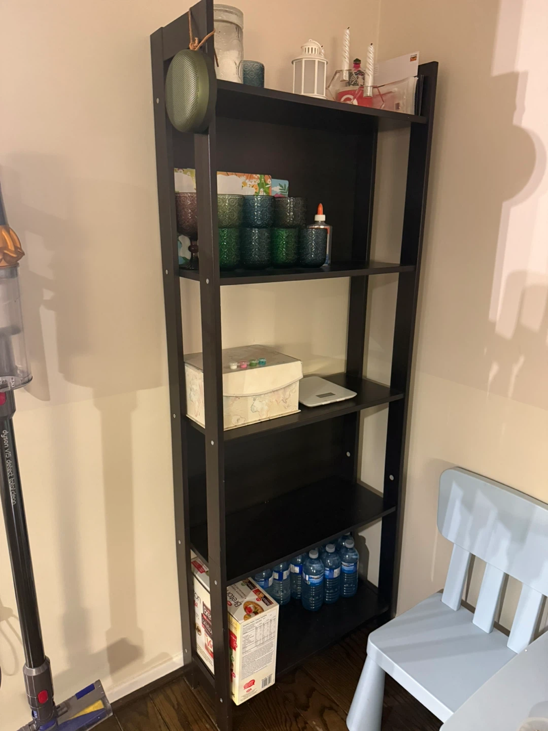 Dark Brown 5-Shelf Bookshelf