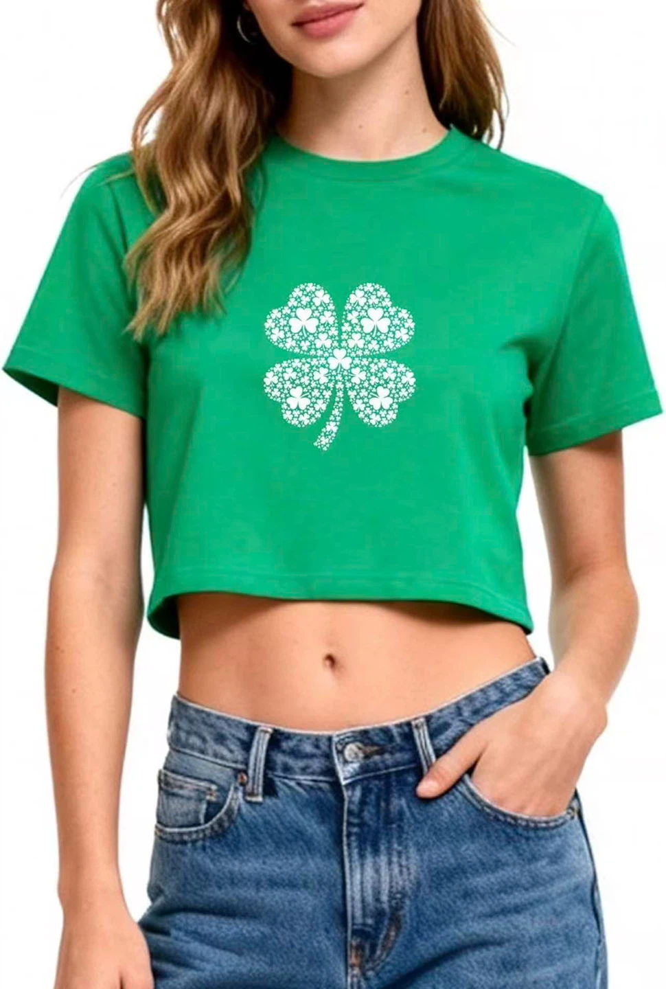 St Patricks Day Crop Top （medium）