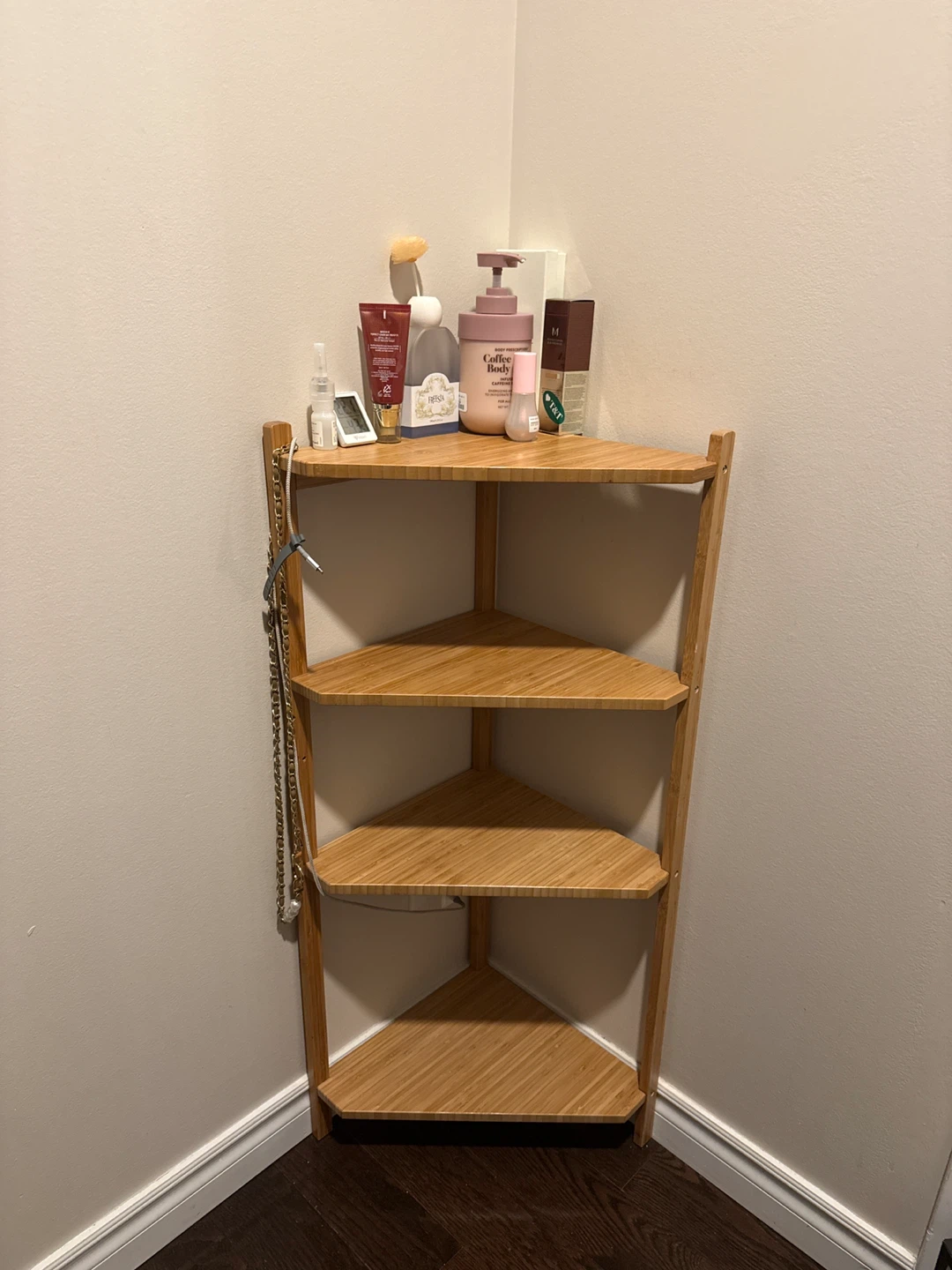 3-Tier Bamboo Corner Shelf