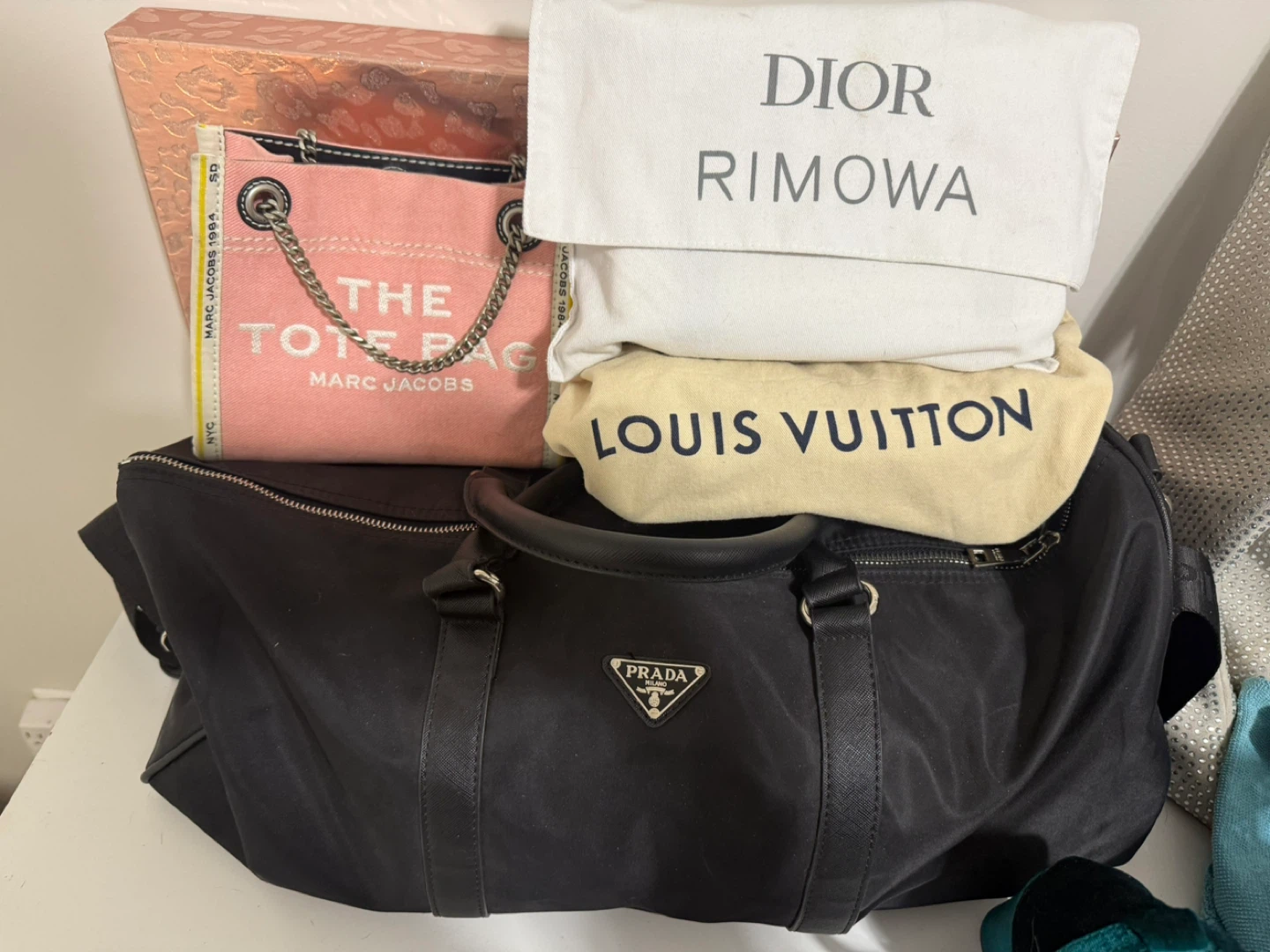 Prada Black Nylon Weekender Bag