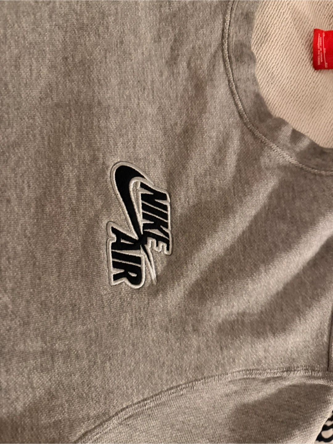Nike Air Grey Short Sleeve Sweatshirt with Pocket - photo 4