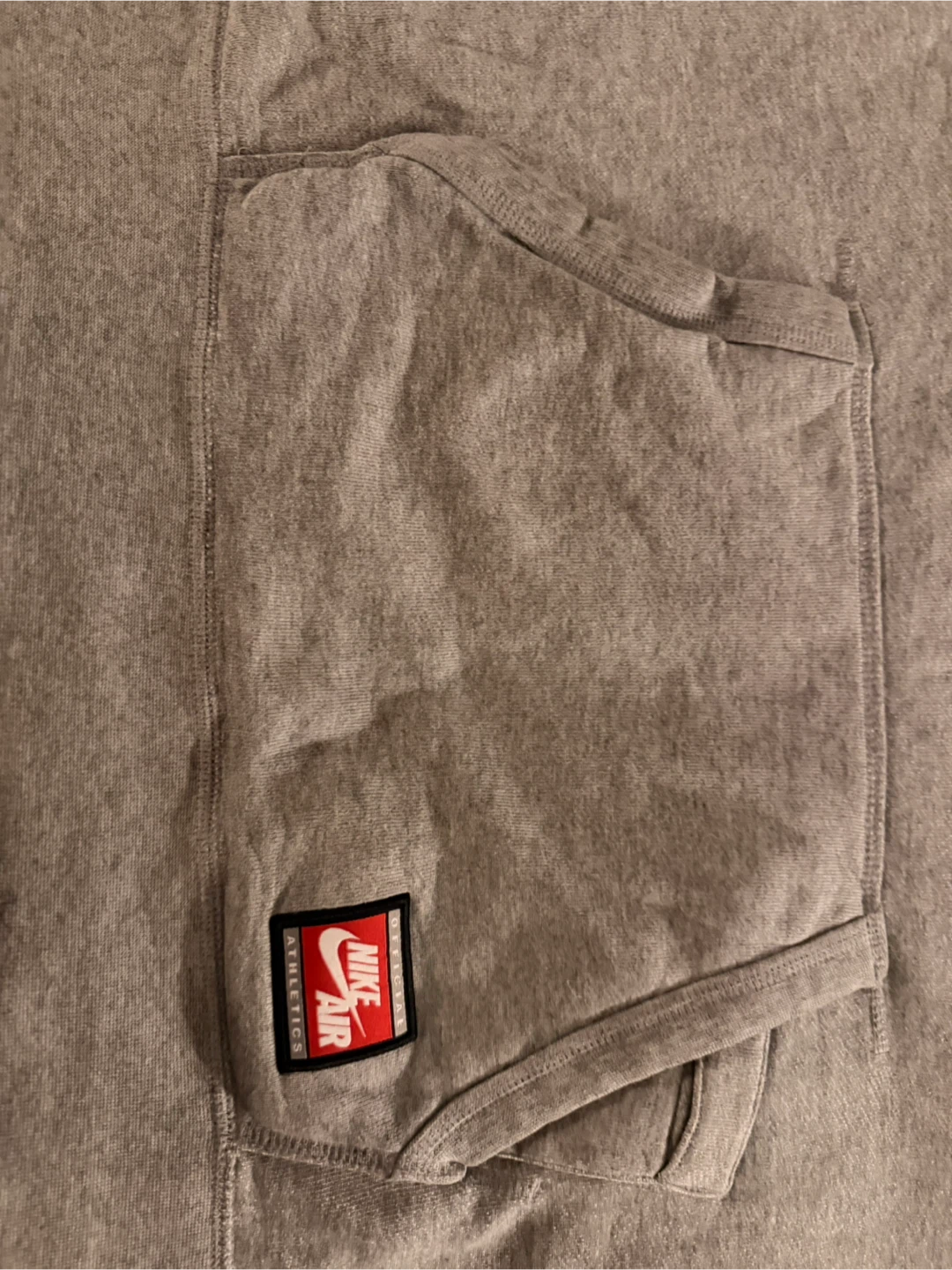 Nike Air Grey Short Sleeve Sweatshirt with Pocket - photo 2